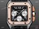 AAA Swiss Copy Cartier Santos Chronograph 42 Rose Gold-Black Diamond Case (4)_th.jpg